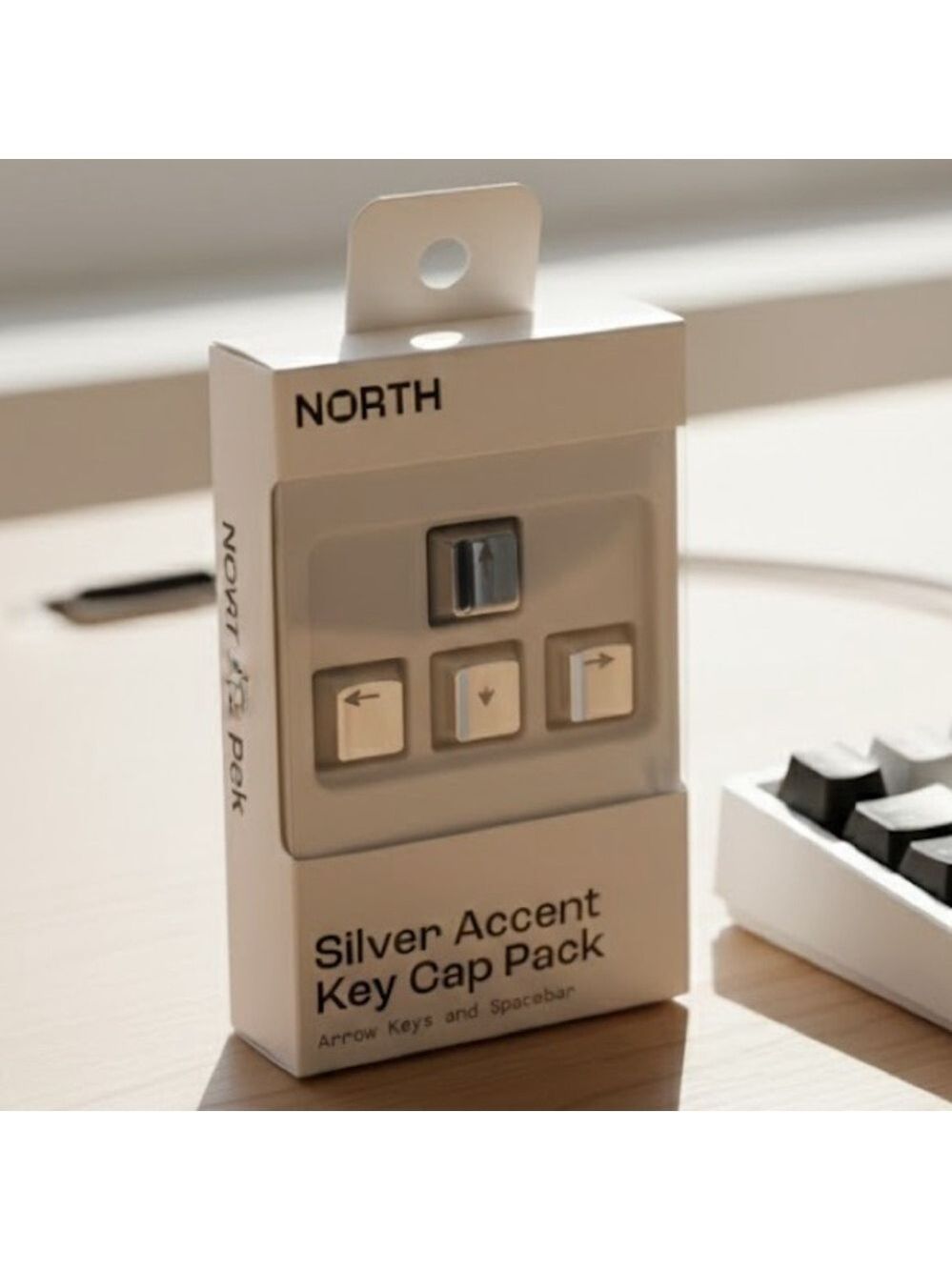 NWT North Silver Accent Key Cap Pack - Arrow Keys & Spacebar